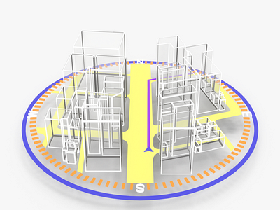 Navigation Map 3D Model