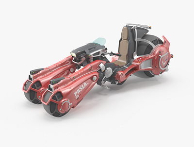 Pasla SciFi Tricycle 3D Model fi fiction futuristic mobility motorbike motorcycle pasla ride sci science scifi scooter sleek transport transportation travel tricycle trike vehicle