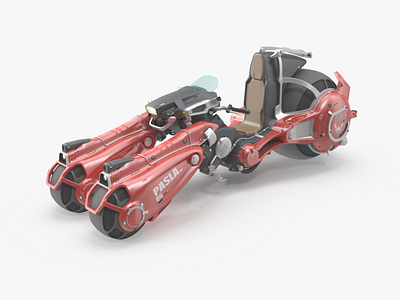 Pasla SciFi Tricycle 3D Model