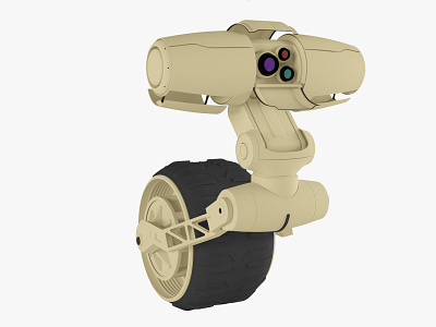 Spy Droid 3D Model camera droid drone electro eo infrared ir machine military mono monowheel multi sensors one onewheel optical robot spy system tracking wheel