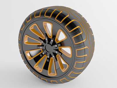 Concept Wheel 3D Model 4x4 car concept disc disk future jeep off part parts race rim road rotor rubber suv tire vehicle wheel wheels