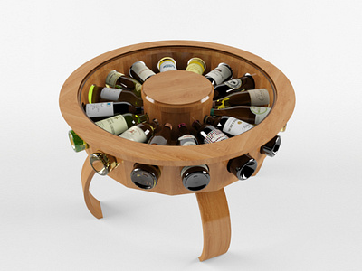 Don Vino 3D Model bottle cabarnet chardonay don furnishings furniture interior merlot props red sauvignon table vino white wine