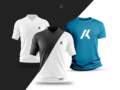 KA Letter Logo t-shirt Design a black brand brand identity branding coin crypto design illustration k letter logo simple white