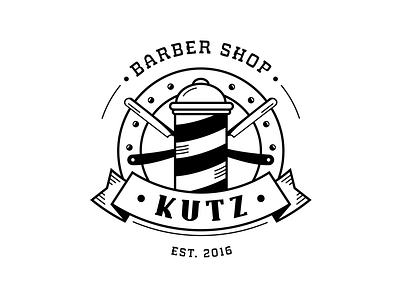 Kutz BarberShop barbershop identity kutz logo