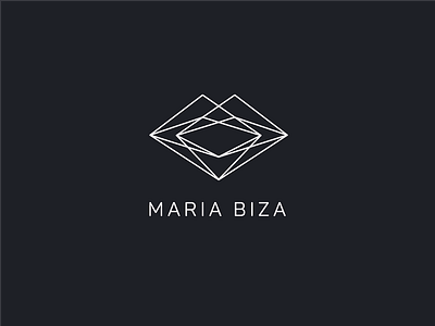 Maria Biza Logo branding identity lips logo minimal text