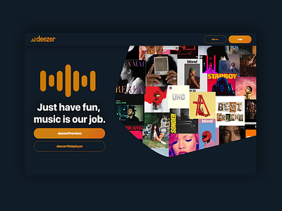 Deezer | New Homepage deezer design fizy interface music music app music art music player musician muud spotify ux uı