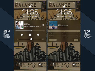 iOS New Music Widget android apple apple music beats deezer design interface ios music shazam spotify ui ux uı widget