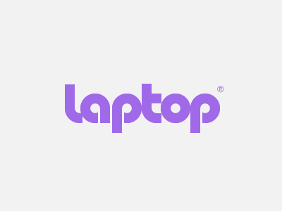 Laptop logotype lettering logotype typography