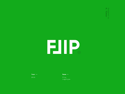 FLIP lettering logotype typography