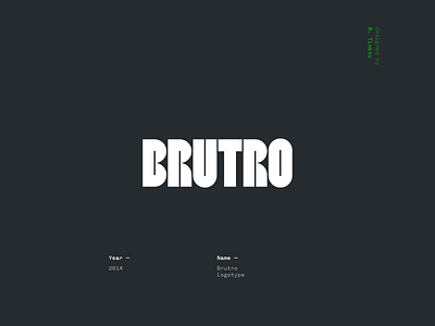 BRUTRO lettering logotype typography