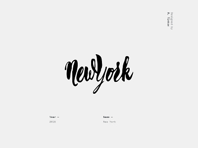 New York lettering typography