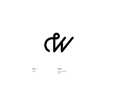 Stickwords design lettering logo logotype mark