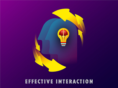 Effective interaction. General knowledge. Thought-out idea. brain business communication concept connection creativity design head human idea man mind people person solution symbol team teamwork think together