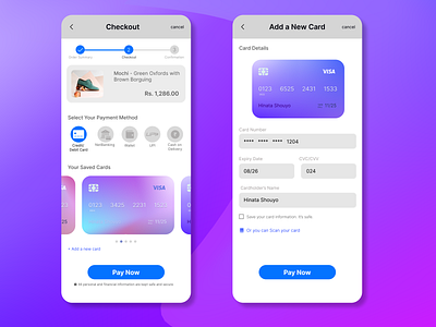 Credit Card Checkout UI