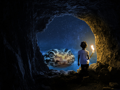 Photomontage "Geckon" design graphic design illustration photomontage photoshop