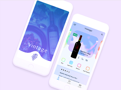 Fine Wine appdesign interface pastell phone ui wine