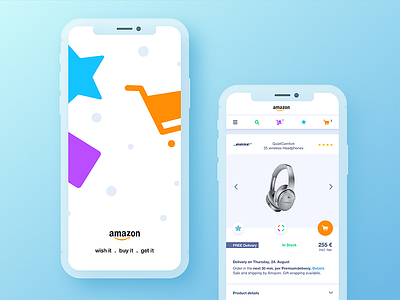 Amazon App Redesign amazon app brand delivery interface pastel redesign shop store