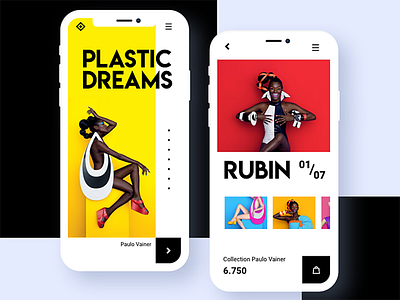 Plastic Dreams app. trend collection colorful fashion interface minimal photography