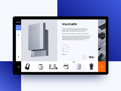 Sony Shop Concept brand interface mininmal music products shop sony symmetry tech