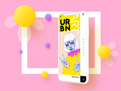 URBN ART art clean colorfull interface iphonex minimal pastel spring uidesign urban white yellow
