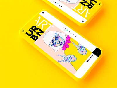 URBN ART clean colorfull interface iphonex minimal pastel urban yellow