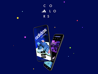 adidas color app concept application colorful interface minimal shop sneakers urban