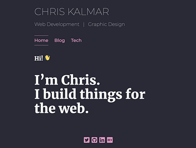 Developer Blog Design blog developer typography ui web