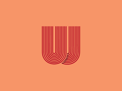 U + W logo monogram typography u w