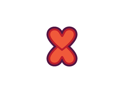 Love X heart lettering love x