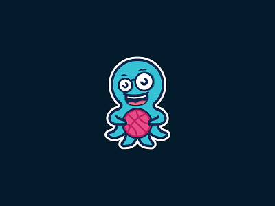 Crazy Octopus crazy dribbble mule octopus sticker stickers