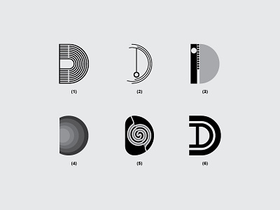 Letter D creative d design flat font icon lettering logo minimal monogram typography