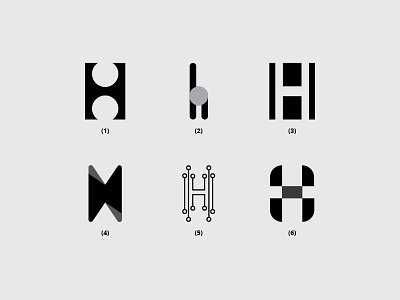 Letter H creative design dribbble flat font icon lettering logo minimal monogram typography vector