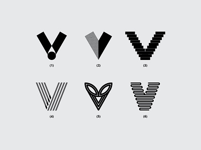 Letter V creative design dribbble flat font icon lettering logo minimal monogram v