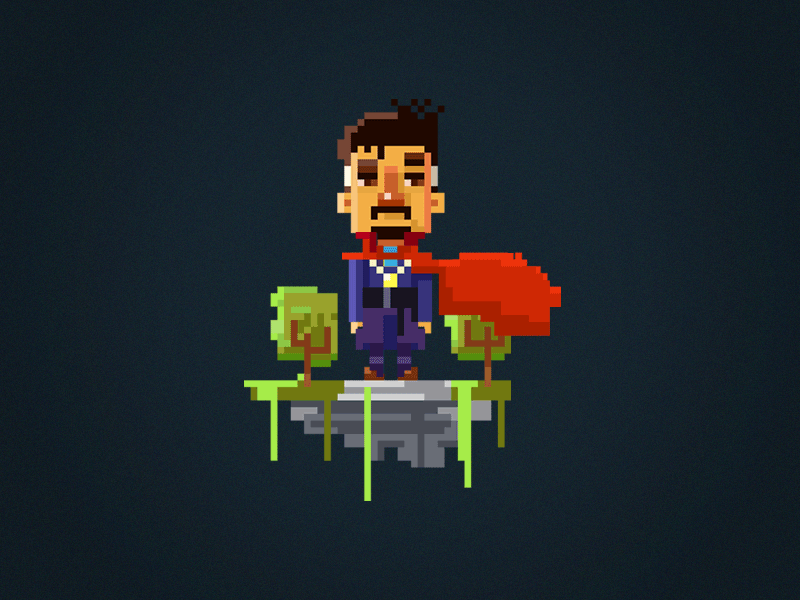 Dr strange animation character design fun game gif pixelart