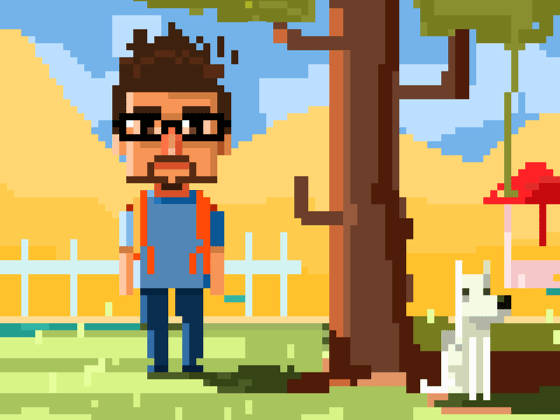 Gif(t) animation characterdesign design dog fun gif pixel pixelart