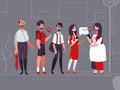 Characters character flat illustration