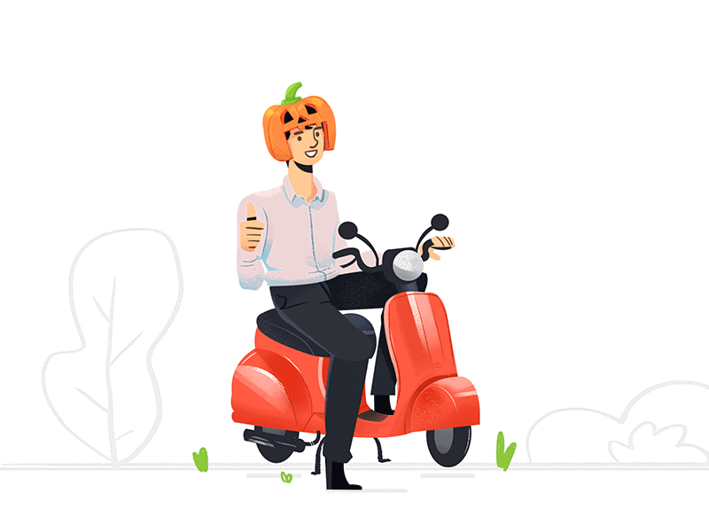 helmet (Halloween_special) aftereffect bike gif halloween helmet rider vespa