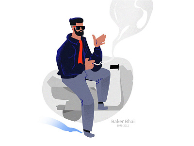 Baker Bhai characterdesign concept design flat illustration