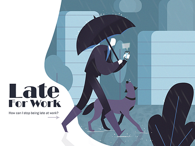 Late for work art branding character characterdesign concept design flat illustration ui