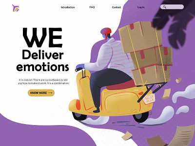 Delivery (Concept illustration) art character characterdesign concept design doodle ecommerce flat fun illustration order sketch ui