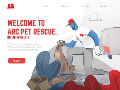 Pet Rescue art character characterdesign concept design doodle ecommerce flat illustration