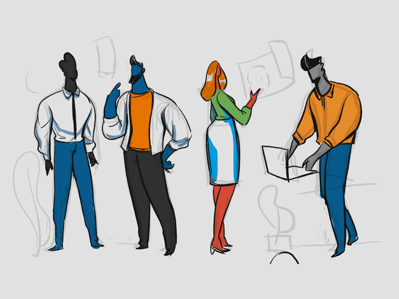 Characters animation art branding characterdesign concept design doodle ecommerce flat illustration order