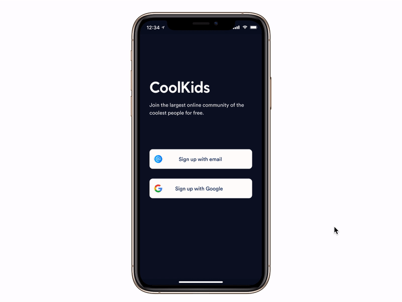 Coolkid dailyui sign up