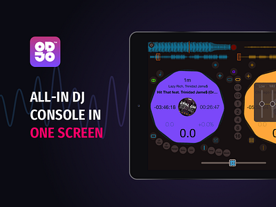 DJ Console | Music Mixer App application behance case dj idap ipad landing music record startup
