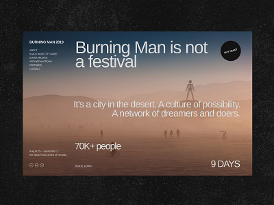Burning Man Website Concept