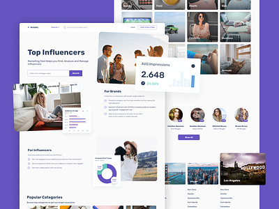 Social Blogger Platform Landing Page