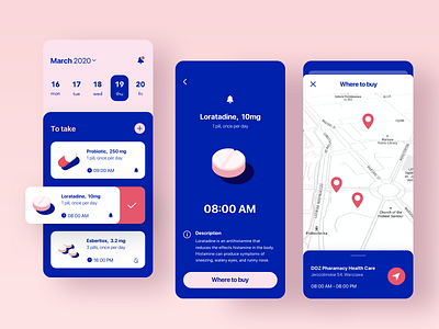 Medication Reminder by Olga Vdovenko for Flod on Dribbble