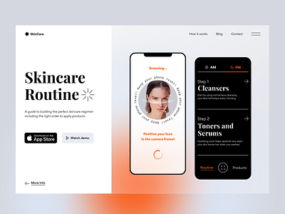 Skincare Routine App - Landing Page