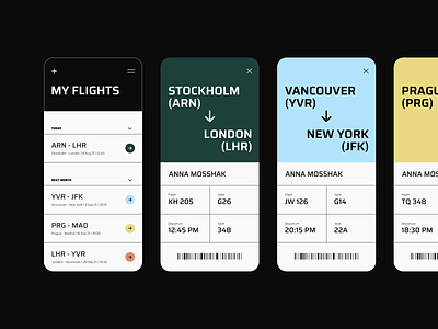 Boarding Pass airline app boarding pass book colors design environment exploration flight gogoapps interface minimal mobile plane typography ui