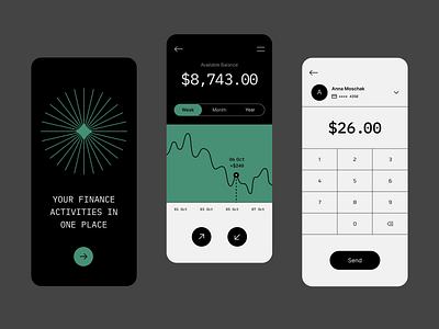 Banking App app bank banking card design finance fintech gogoapps illustration minimal mobile ui